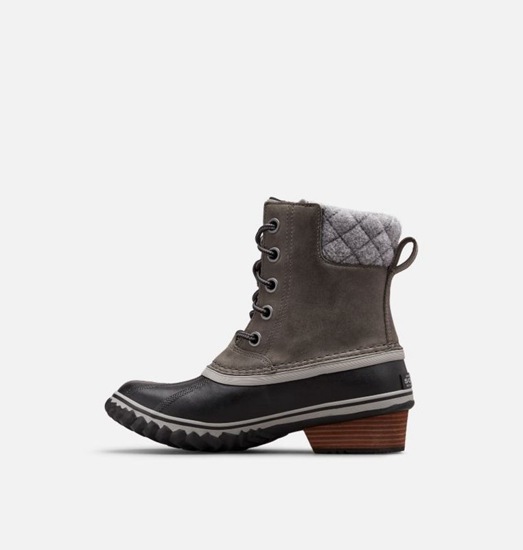 Sorel Dam Gummistövlar Svarta/Grå - Slimpack™ Ii Lace Duck Mid - GOX-016952